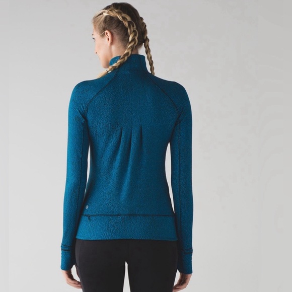 Lululemon Rush Hour 1/2 Zip Blue Running Jacket Size 10 - Picture 10 of 10